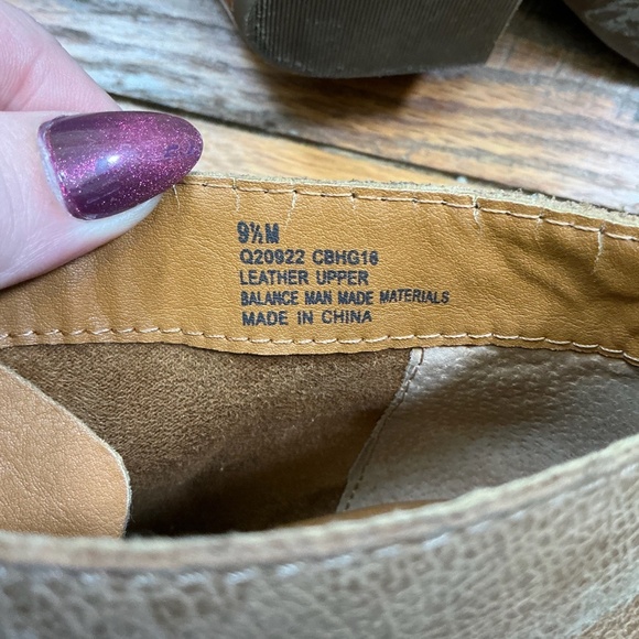 Korks by Kork-Ease Leather Lace-Up Ankle Booties Tan Brown Chunky Heel 9.5M - Picture 9 of 9